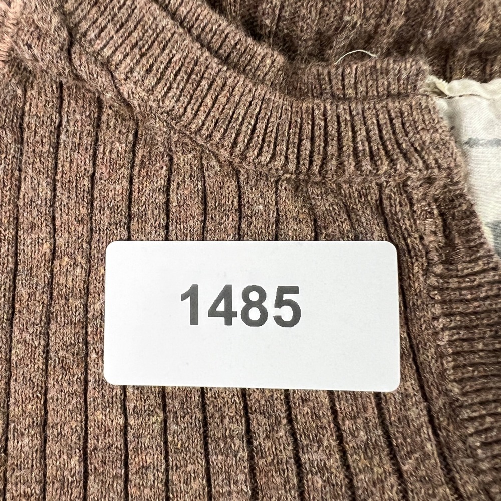 Mossimo Supply Co Brown Ribbed Knit Henley Top Womens Medium Y2K Bella Swan - Picture 8 of 8